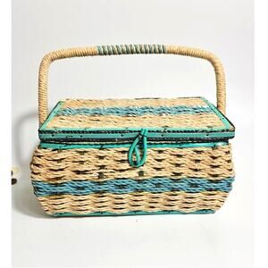 Unique 1960s Dritz Sewing Box with Many Vintage Sewing Items